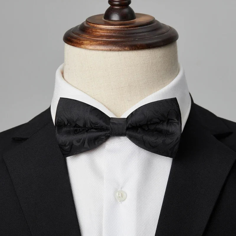 Nœud Papillon Homme Mariage Réglable Classique — Noir Double Cravate Cadeau Affaires
