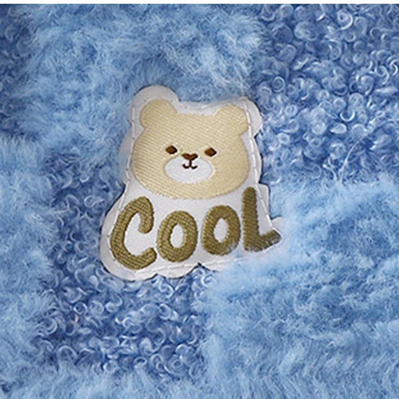 Chaqueta polar para niños, chaleco cálido de doble capa con estampado a cuadros, para niños y niñas, ropa de abrigo sin mangas para otoño e invierno
