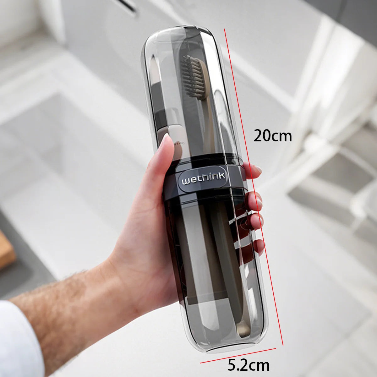 Estuche protector portátil para cepillo de dientes y pasta dental, soporte de viaje, caja de almacenamiento para acampar, protege el cepillo de dientes y la pasta dental de la suciedad y los daños