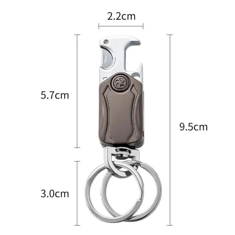 Haute qualité simplicité taille suspendue créatif Double anneau en métal en alliage de Zinc porte-clés hommes femmes porte-clés