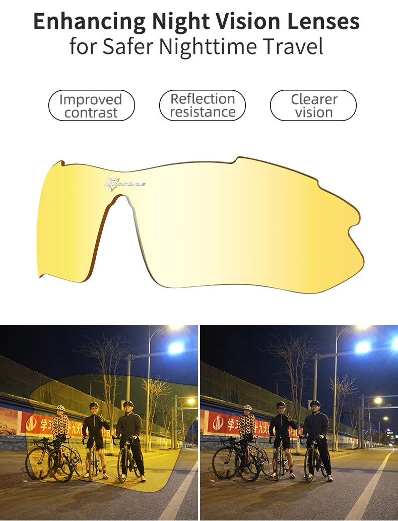 Lunettes de soleil sport cyclisme polarisées — route, VTT, équitation, protection, 5 lentilles