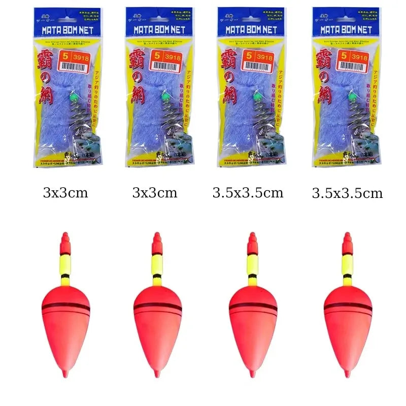 Filet de pêche avec cadre en acier à haute teneur en carbone, piège à perles lumineuses, filet pour poissons de mer, conception de matériel, piège d'alimentation