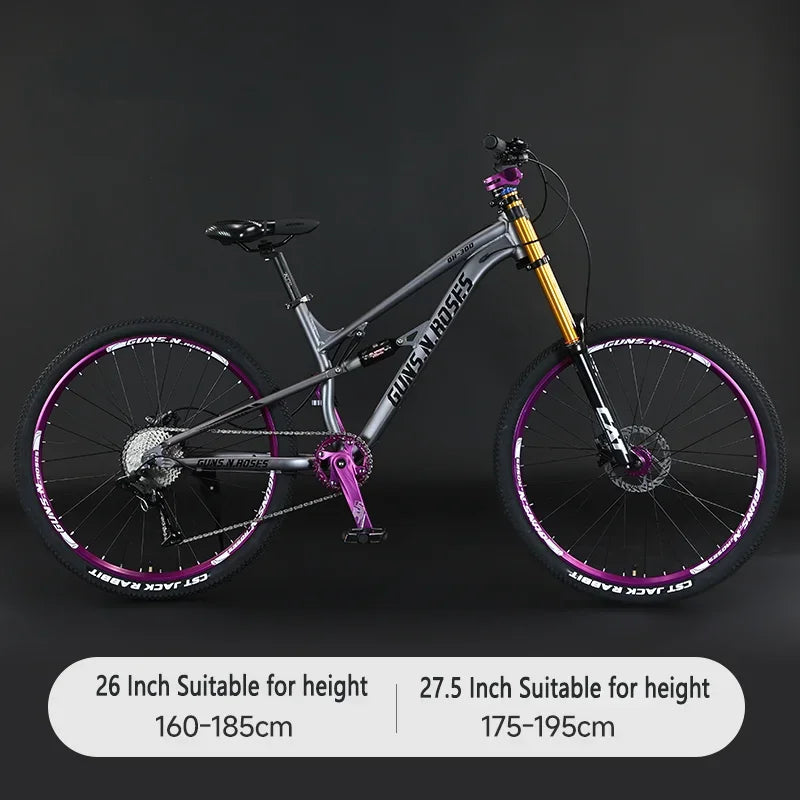 VTT Descente Suspension Souple 27,5 Pouces — 10 Vitesses Suspension Pneumatique Frein Huile