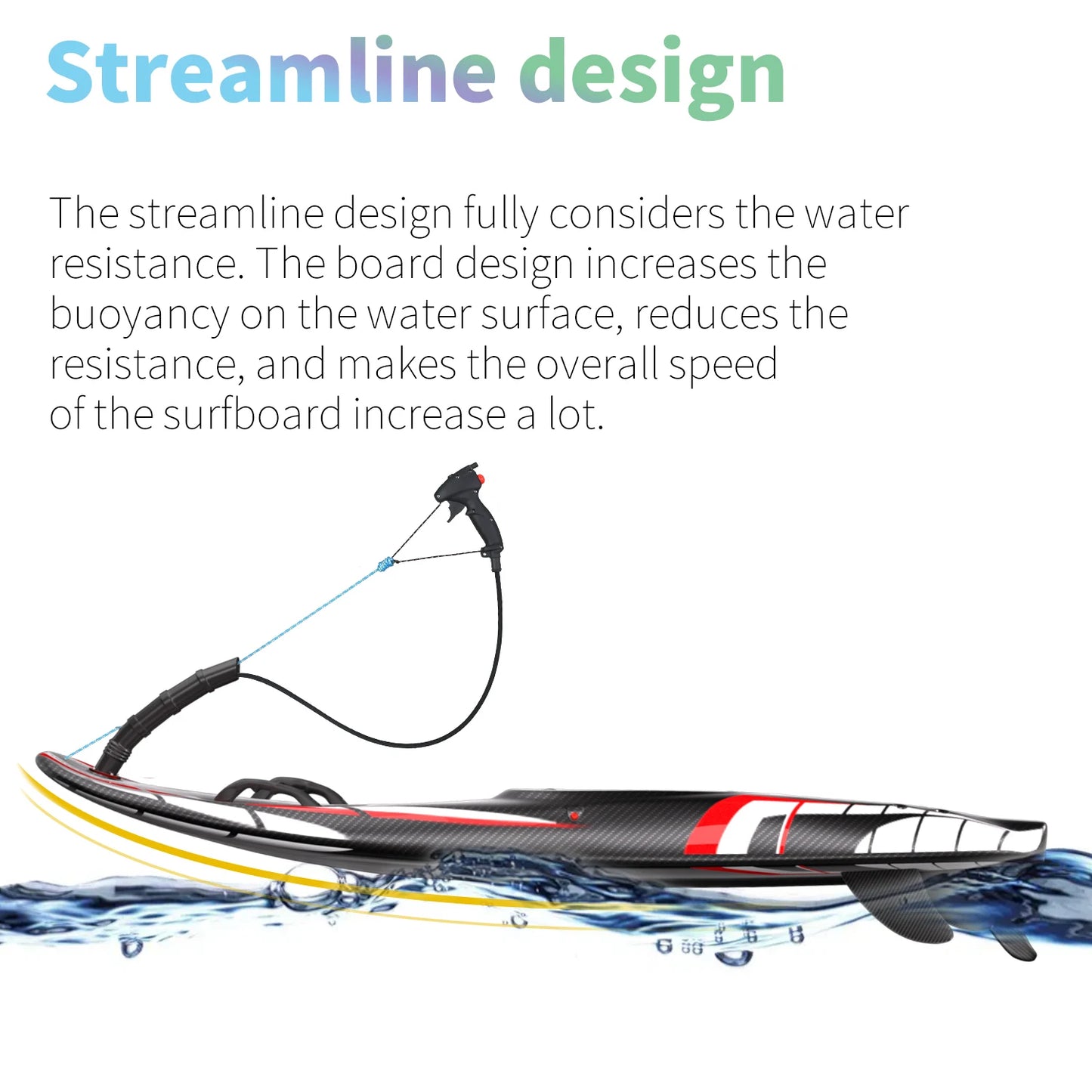 Tablas de surf de fibra de carbono para jet, tabla de surf a gasolina, tablas de surf eléctricas de agua de 109 cc