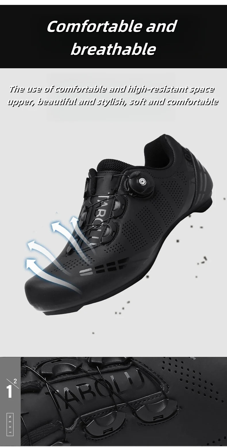 Cycling Shoes, Men's Special SPD Road Racing Sports Shoes, Breathable Upper, Outdoor Mountain Off-Road MTB Cycling Shoes