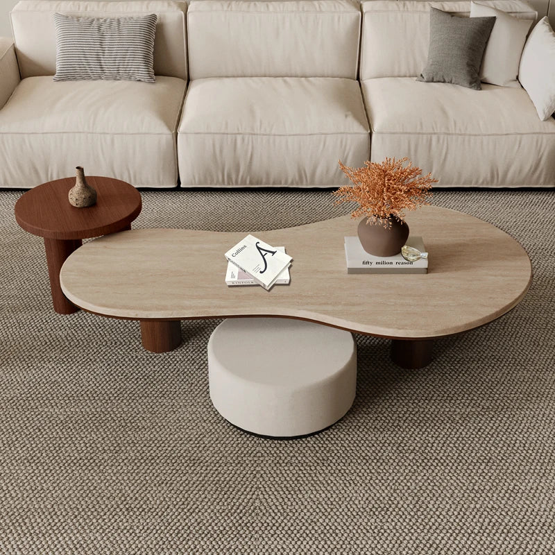 Unique Coffee Table for a trendy eclectic minimalist living room Modern Wabi Sabi Coffee Table Home furniture