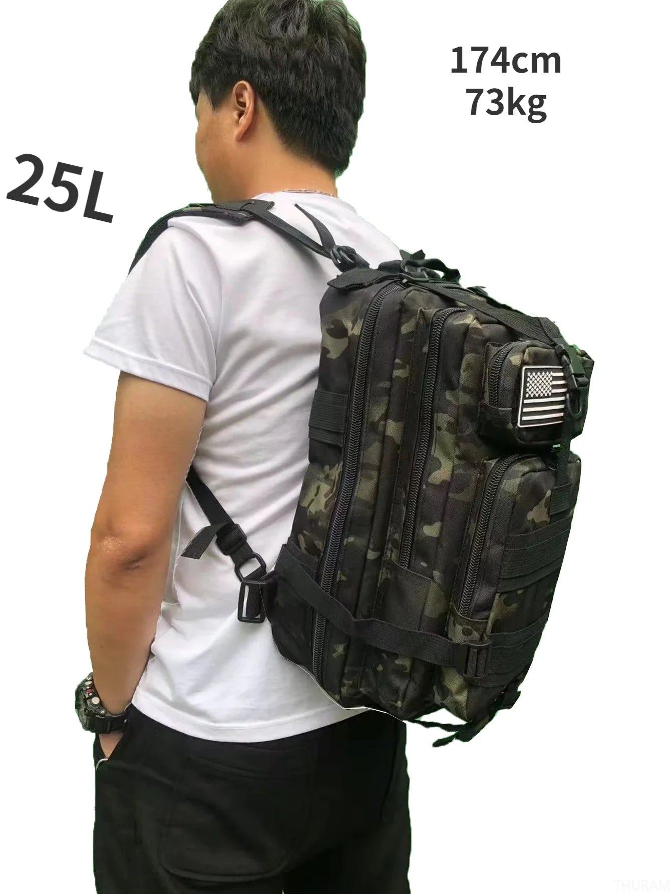 25L/50L robuste en Nylon imperméable à l'eau tactique sport Trekking pêche chasse Camping randonnée sac à dos sacs à dos en plein air