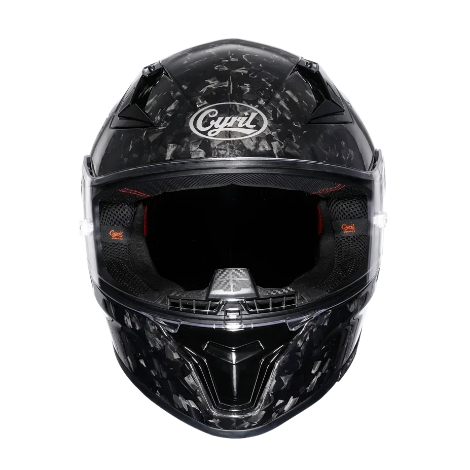 Cascos de moto integrales unisex ligeros de fibra de carbono Kevlar, cascos de calle, cascos de carreras aprobados por DOT ECE CYRIL Casco Moto