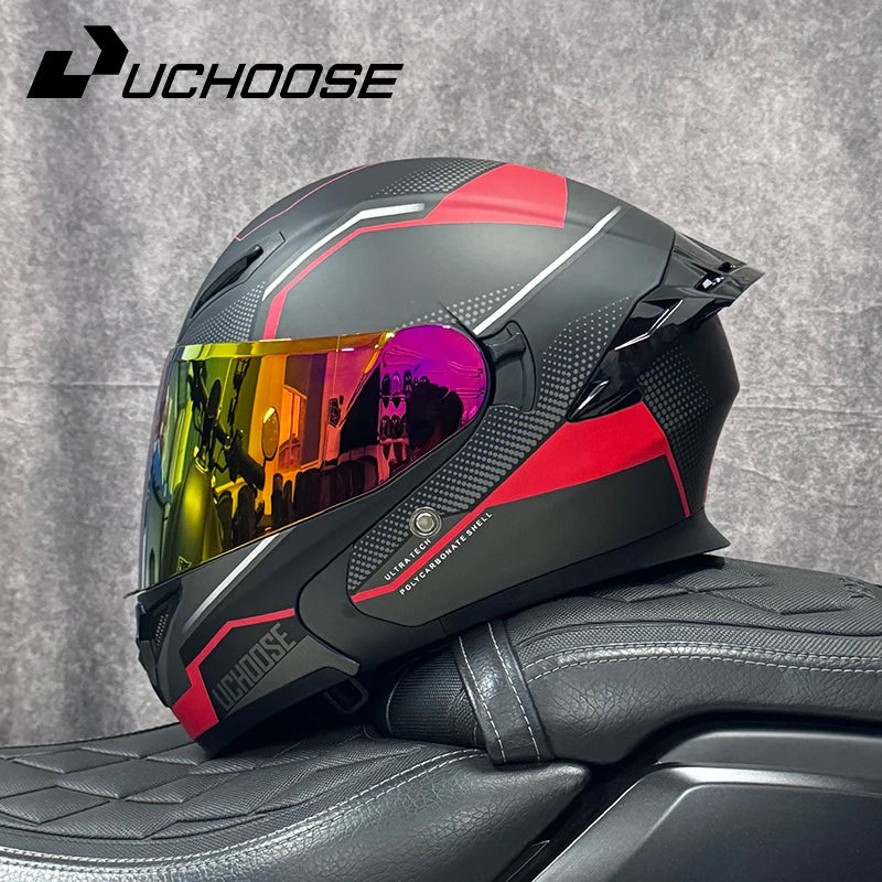 Casque moto quatre saisons Motocross modulaire rabattable — hommes, femmes, tout-terrain