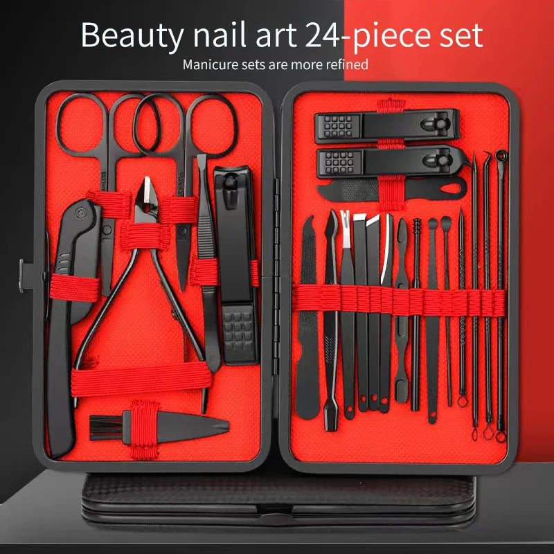 Manicure pedicure beauty tool kit, nail clippers, toenail clippers, ear peel knife, T
