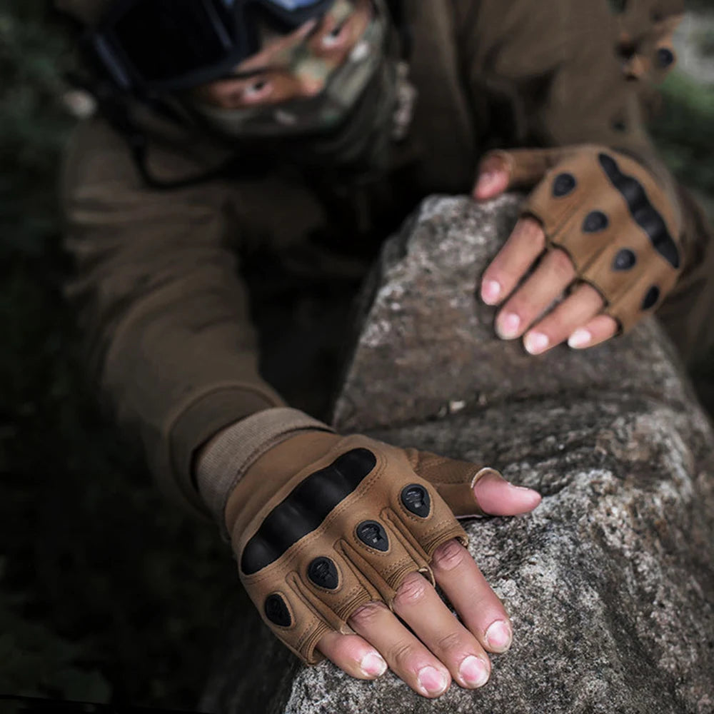 Gants tactiques d'extérieur gants de Moto demi-doigt militaire hommes femmes Combat tir chasse Fitness gants Luva Moto