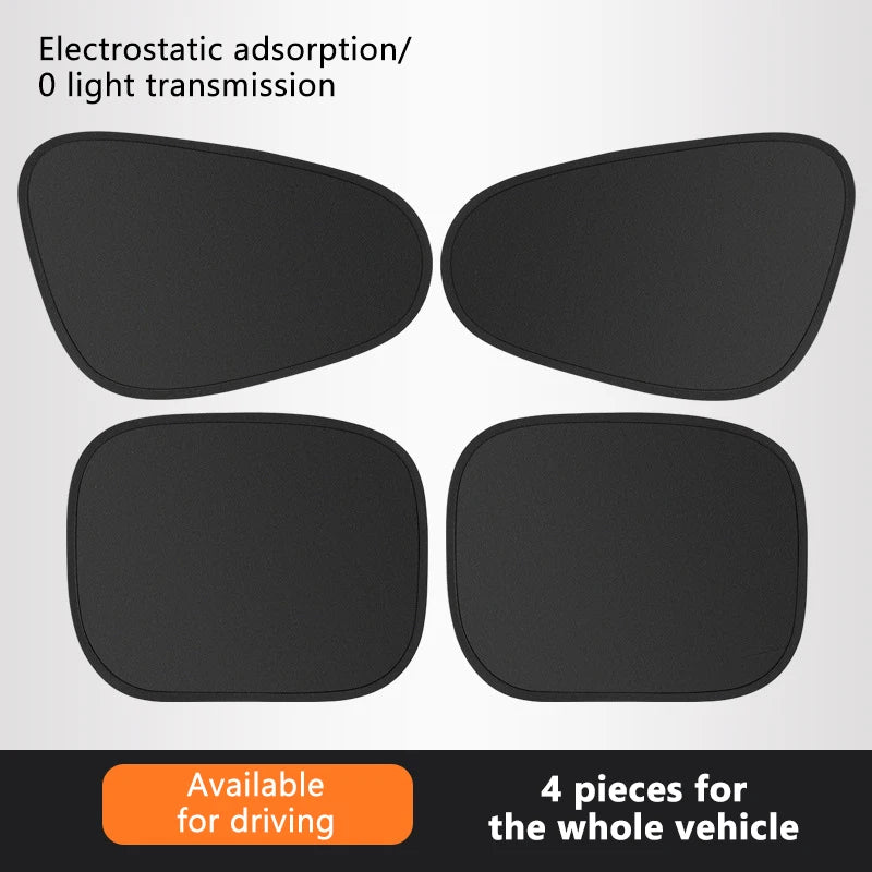 Pare-soleil électrostatique pour fenêtre latérale de voiture — 4 couches, anti-éblouissement, protection UV