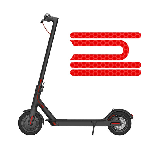 M365 Pro electric scooter stickers, 4-piece set, adhesive strips, reflective covers, protective case, skateboard