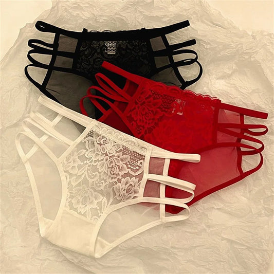 Culottes en Dentelle Femme — Lot de 3 Pièces Lingerie