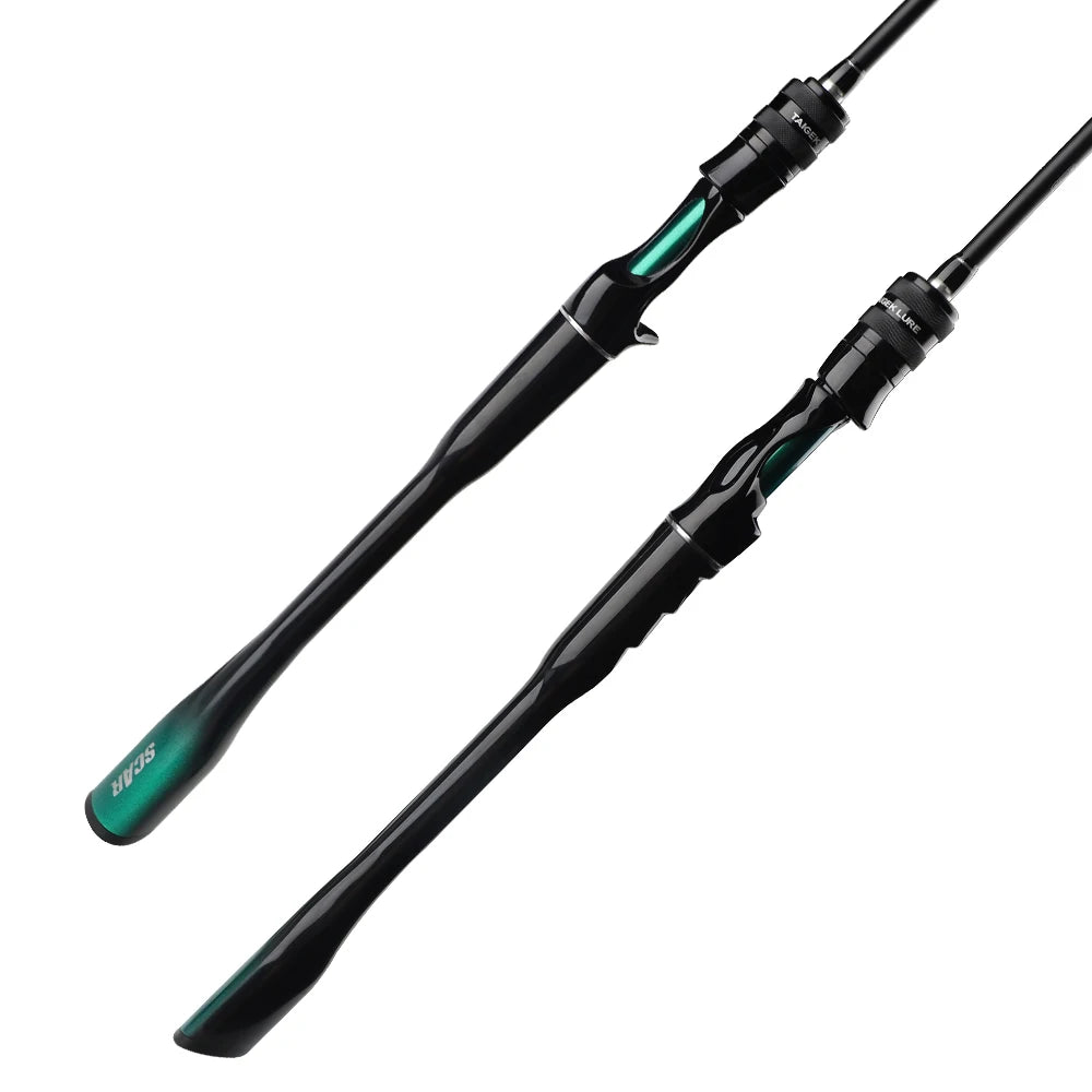 FISHINGFANS ORCA lumière moyenne ML puissance haute teneur en carbone mer eau douce basse conique arrondi côtelé tige de pêche en croisement