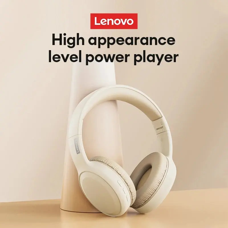 Auriculares Lenovo TH30 inalámbricos Bluetooth HiFi estéreo deportivos con micrófono, auriculares de música plegables, auriculares para juegos de baja latencia