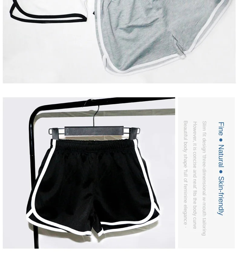 Pantalón corto elástico para mujer, holgado, de secado rápido, fino de verano, para fitness, ocio y ropa exterior. Instagram