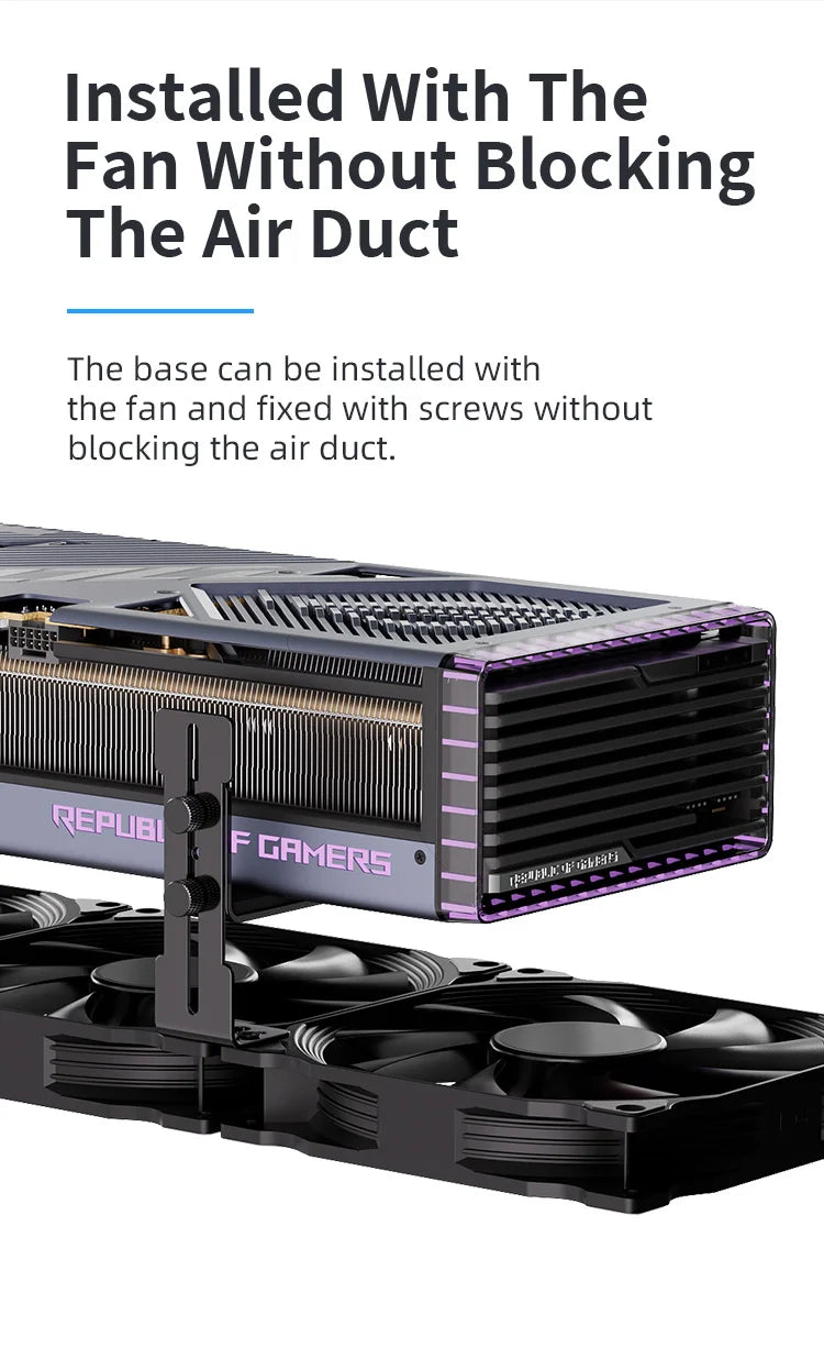 TEUCER VC-5 châssis position du ventilateur GPU cadre de Support en acier inoxydable Support de carte vidéo empêcher l'affaissement pour RTX 4090 4080