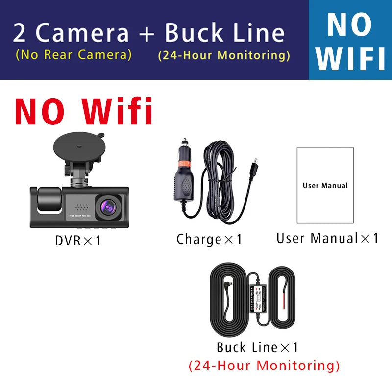 Dashcam Mini 2K WiFi Parking 24H — Enregistreur Voiture Commande Vocale