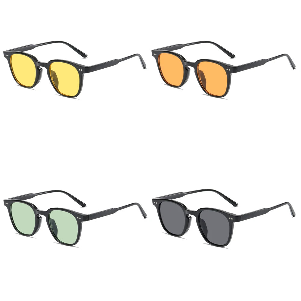New Vintage Square Sunglasses for Women and Men, Luxury Brand, Small Round Sunglasses, Small Sunglasses for Women and Men