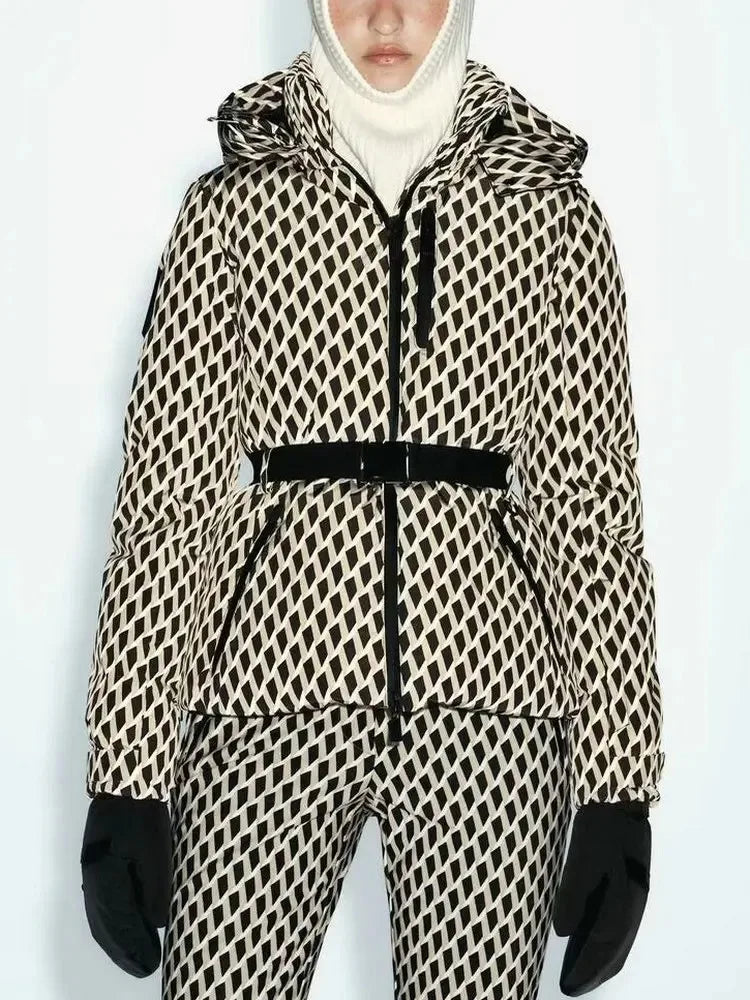 Doudoune longue impérméable pour femme — hiver 2025, manteau ample à capuche (v2)