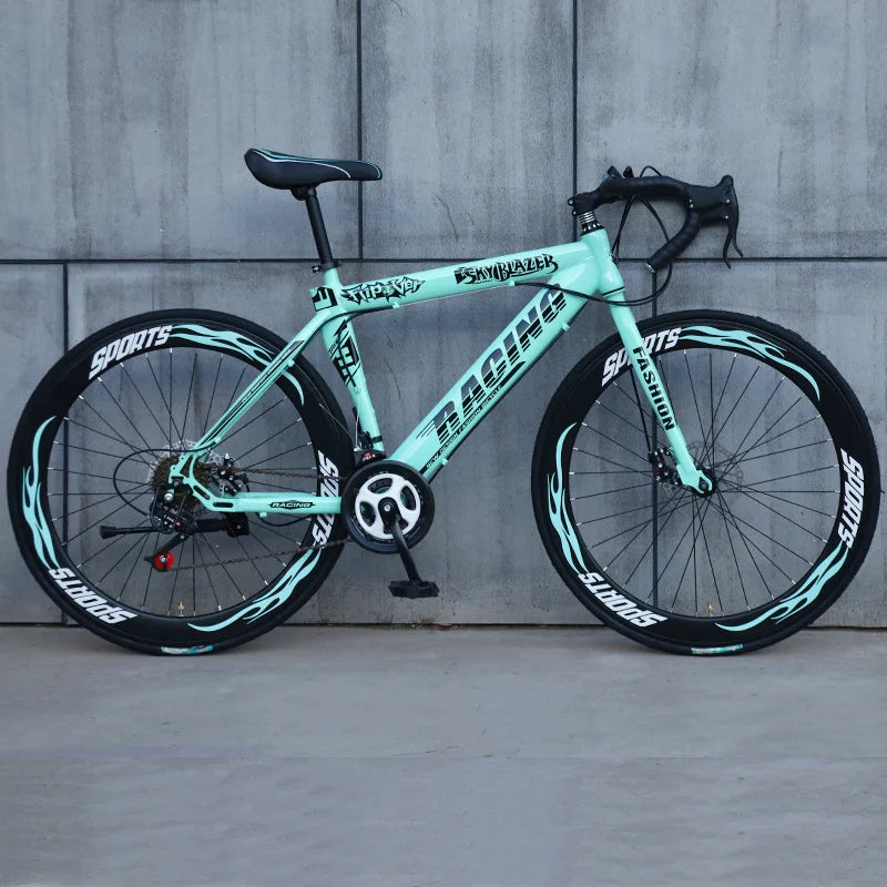 Vélo de Route 700x23-25C Acier — Frein À Disque 24 Vitesses