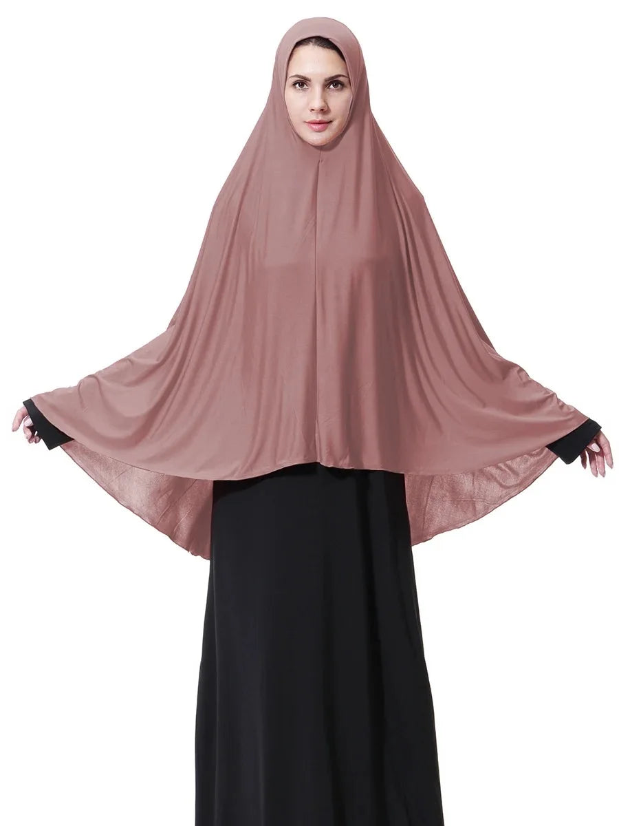 Femmes Khimar instantané Hijab modeste musulman islamique Ramadan doux léger Jersey Hijab longue écharpe Amira prière Abaya Jilbab