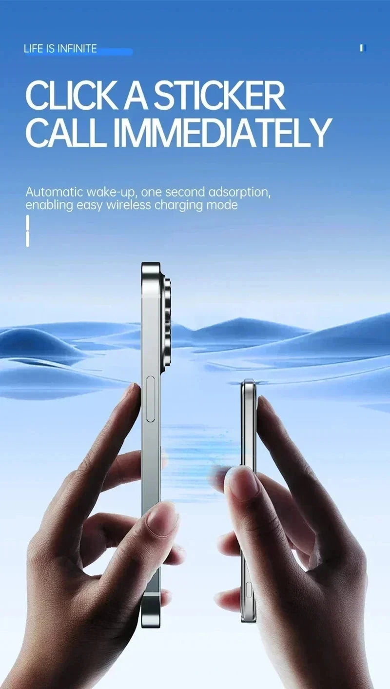 Batterie Externe Magnétique Sans Fil Ultra-Fine 500000mAh — Charge Super Rapide, Écran LED