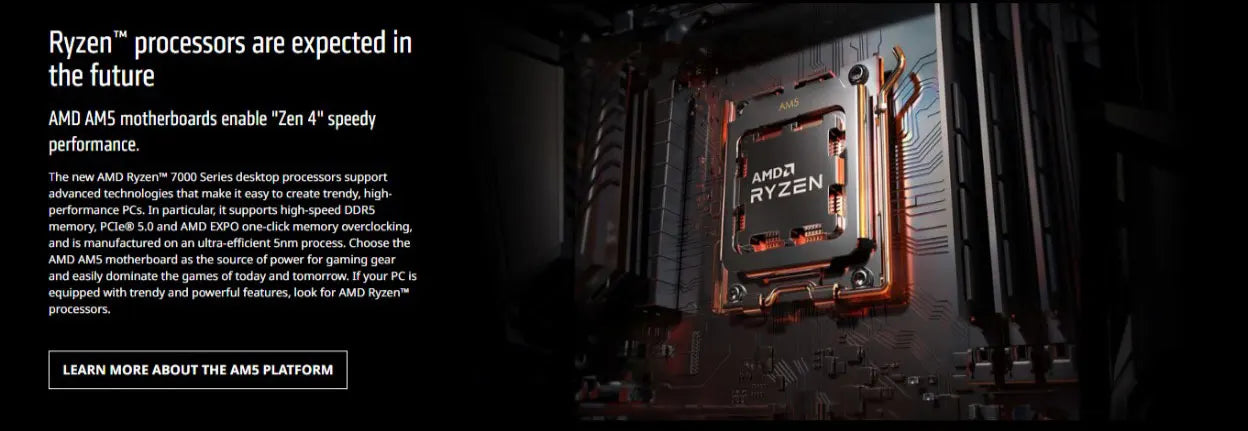 AMD Ryzen 5 7600X en boîte 4.7 GHz 6 cœurs 12 fils PCIE 5.0 105W processeur d'unité centrale 5NM L3 = 32M 100-000000593 AM5 processeur de jeu