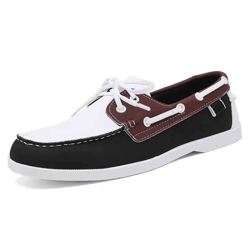 Mocassins Homme Cuir PU Sans Lacet — Chaussures Bateau Confortables & Polyvalentes
