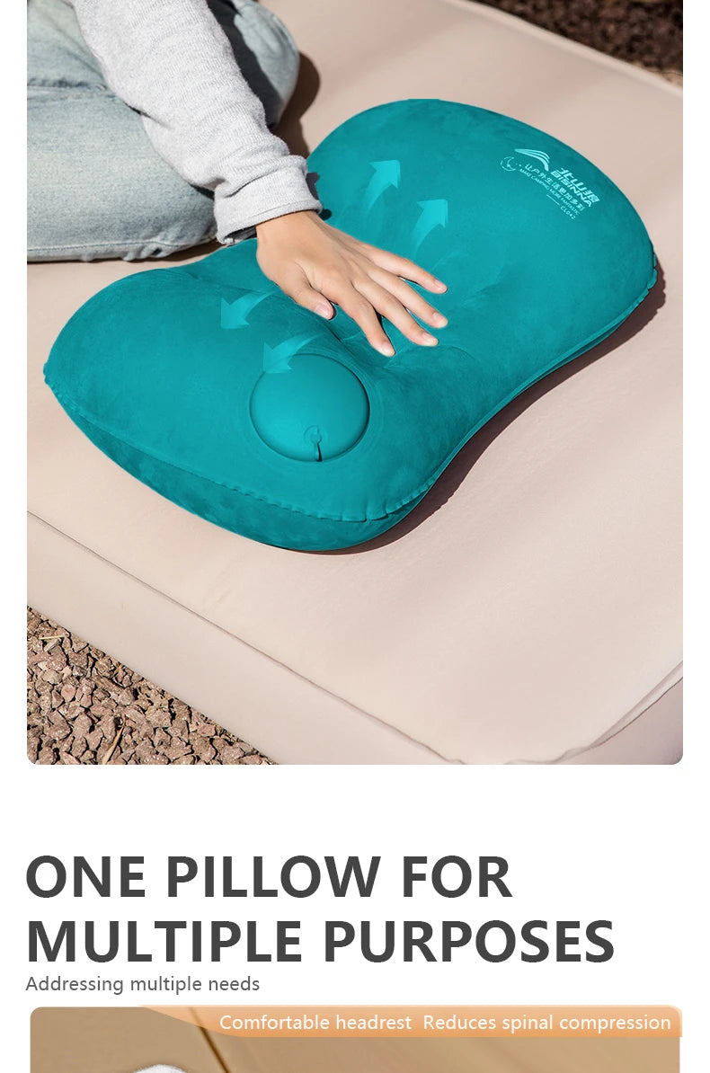 BISINNA Oreiller gonflable de camping, portable, ultraléger, pour le voyage, la randonnée, oreiller de sommeil pour le cou et le soutien lombaire