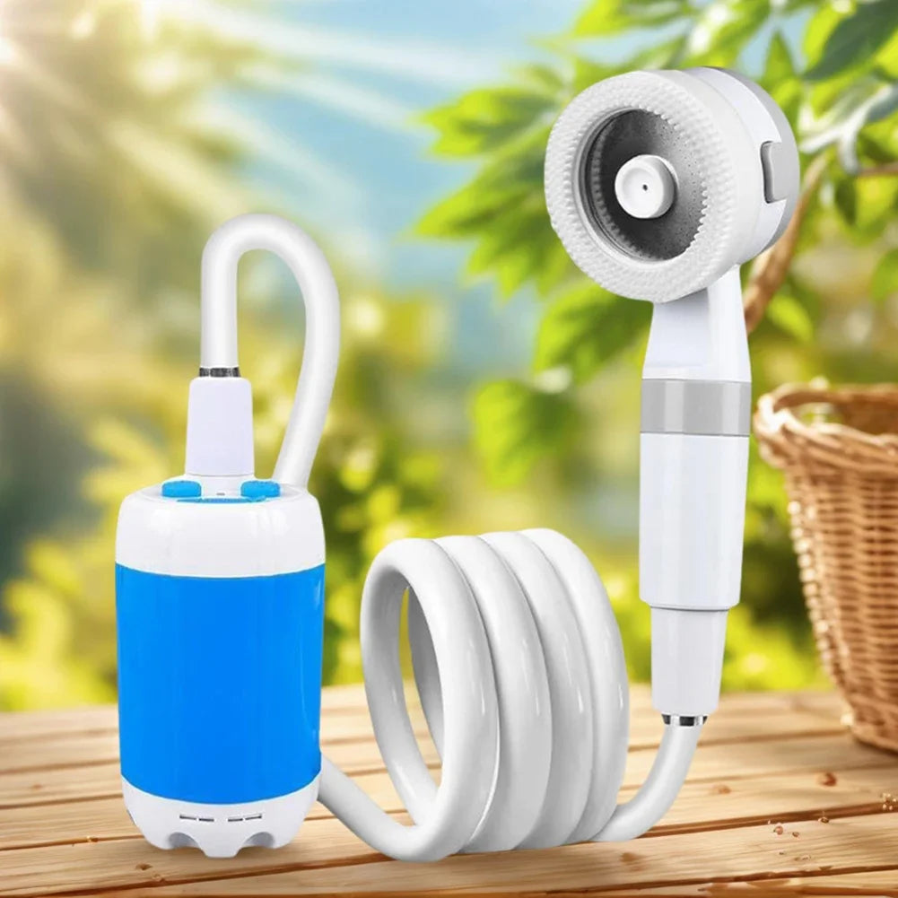 Pompe de douche de Camping Portable avec affichage numérique, 4000mAh, pompe de douche électrique Rechargeable améliorée, dortoir de plage de Camping