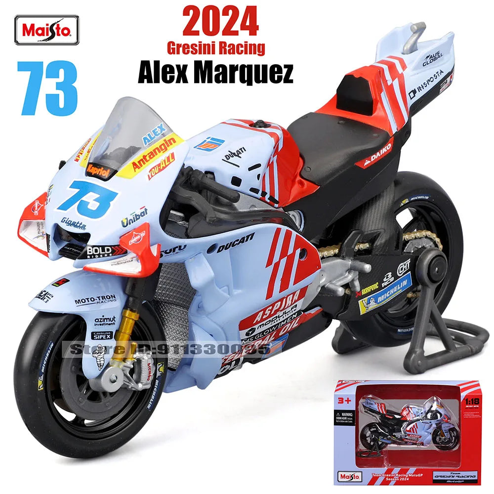 Modèle Réduit Moto GP 1:18 Champion 2024 — Alliage Moulé, Collection & Cadeau