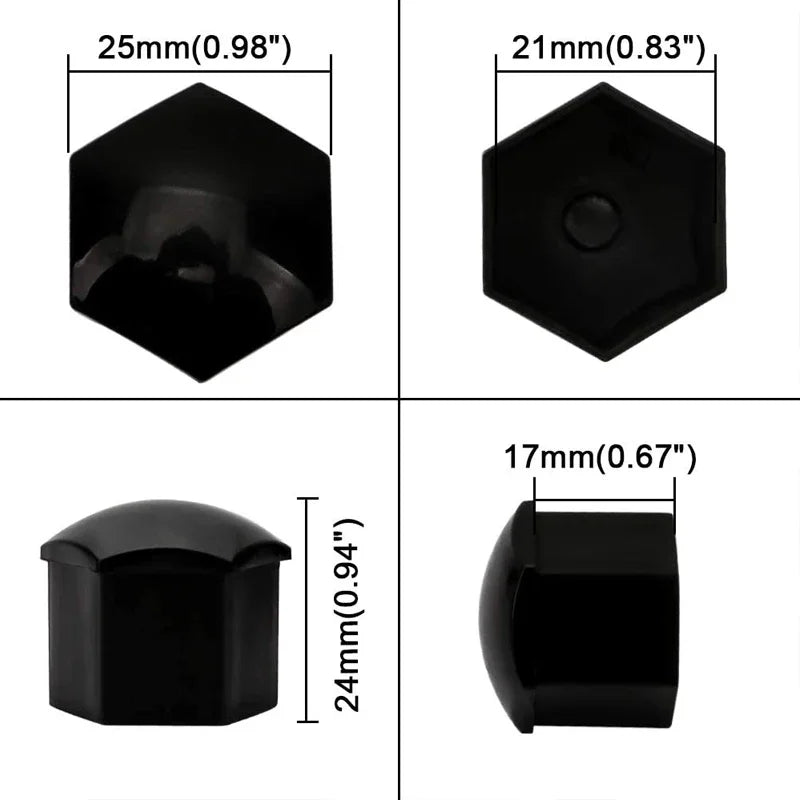 20pcs Car Wheel Nut Caps, Anti-rust Car Hub Screw Protective Covers, Car Tire Screw Caps, Nut Bolt Covers, Automotive Exterior 17/19/21mm