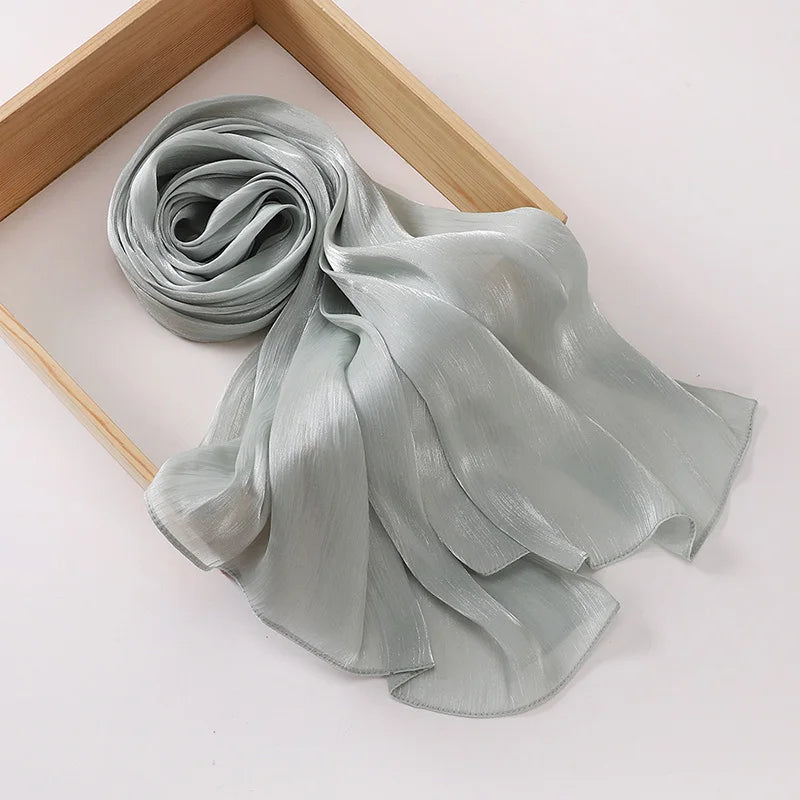 Hijabs en mousseline de soie de qualité supérieure pour femmes, voile turban doux et long, écharpes musulmanes, châles Hijab, couvre-chef Islam, accessoires Ramadan