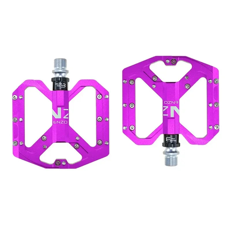 ENZO Ultralight Flat Pedals MTB CNC Aluminum Alloy Sealed 3 Bearings Anti-slip Bike Pedals Bicycle Parts
