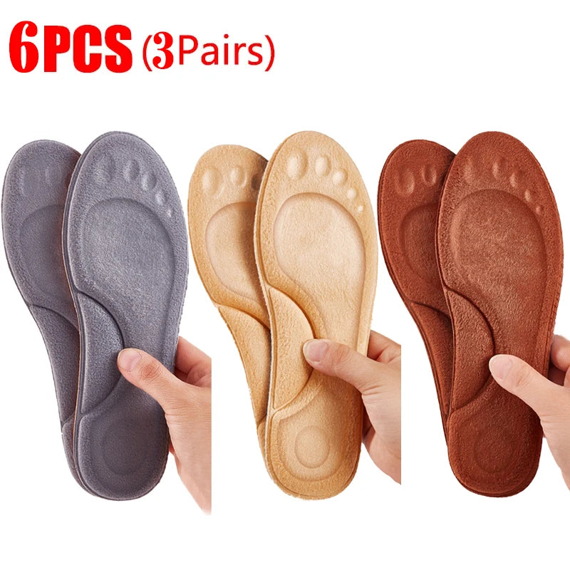 Super soft latex sports shoe insoles, 4D massage warm pile inner offer, running basket, arch support, Orth4WD