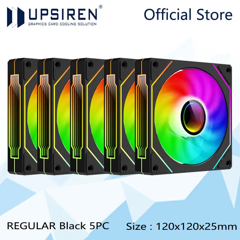 UPSIREN UF-1 PRISM 4 PRO ventilateur de châssis d'ordinateur 12 cm ARGB 4 broches PWM ventilateur de refroidissement silencieux 12 V grand Volume d'air 45.2CFM/600-1500 tr/min