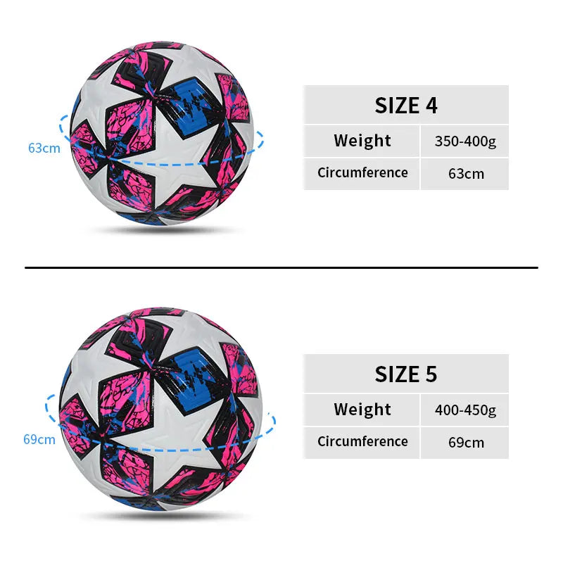 Ballon de Football PU Sans Couture Professionnel — Taille 4 ou 5, Match & Entraînement