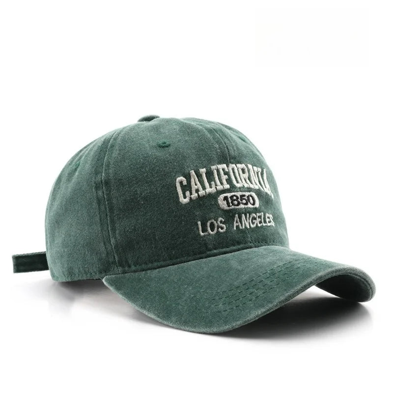 Men Women Embroidered Letter Baseball Cap Vintage Fashion Solid Adjustable Outdoor Sports Snapback Hat Distressed Gorras