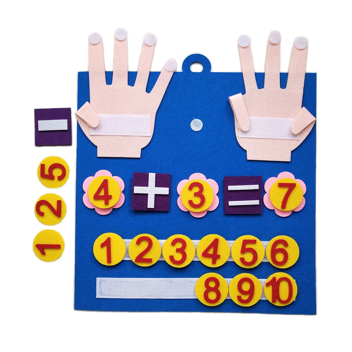 Juguetes Montessori para niños pequeños, números de dedos de fieltro, juguete de matemáticas, conteo, educación temprana, juego de aprendizaje para niños, inteligencia