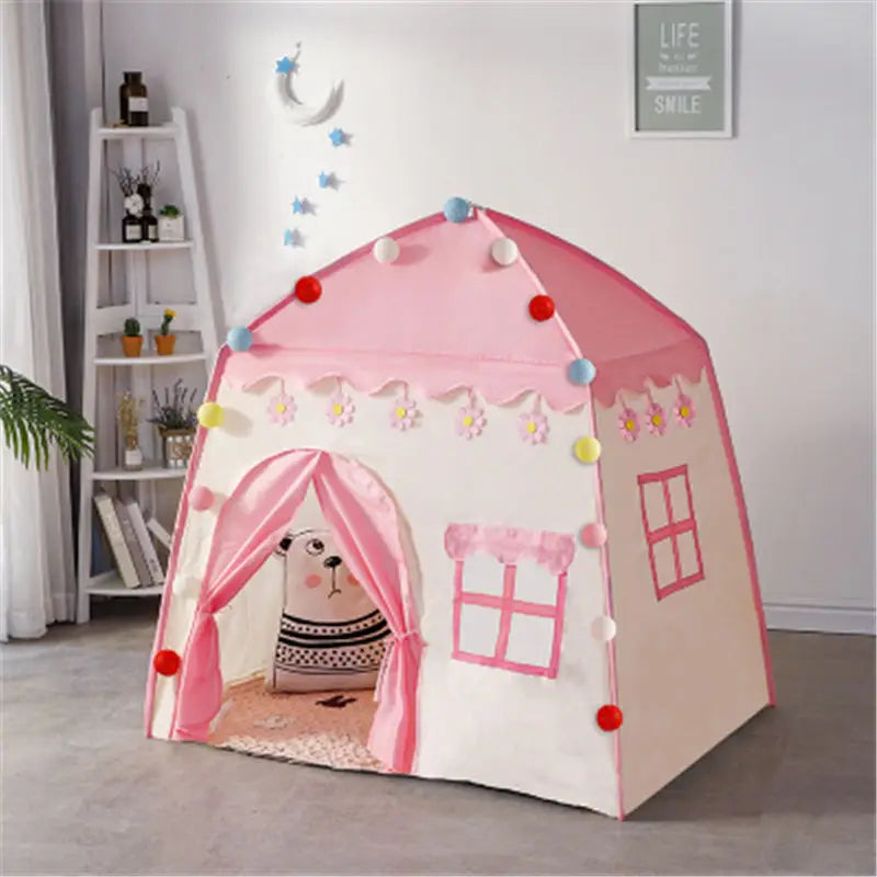 Tienda de juegos para niños, interior y exterior, jardín, Tipi, castillo de princesa plegable, Cubby, juguetes, tiendas de campaña, habitación de niños, casa Tipi, casita de juegos