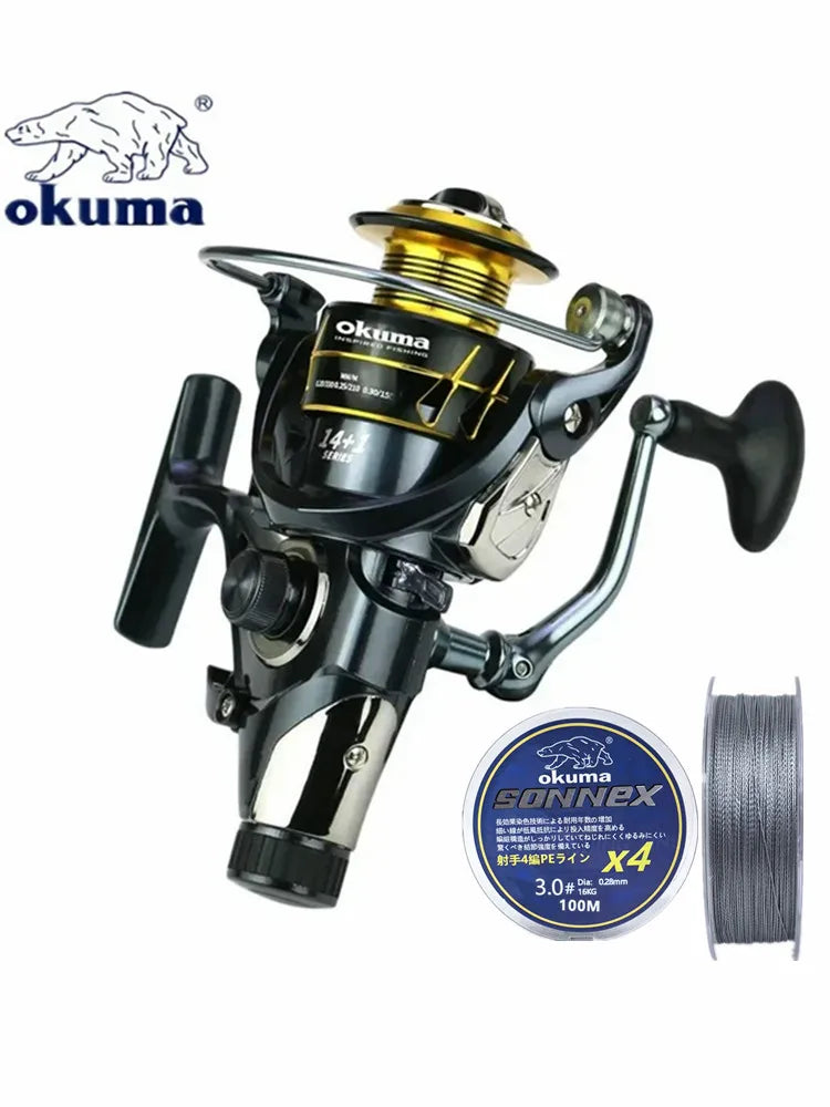 Okuma – moulinet de pêche rotatif avec tasse en métal, charge maximale de 22KG, adapté au modèle 3000 à 8000