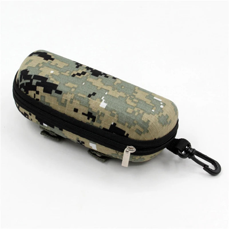 Étui à lunettes de Camouflage, boîte à fermeture éclair pour Sports de plein air, étui épais Anti-stress pour lunettes de soleil, boîte de rangement militaire Portable pour lunettes