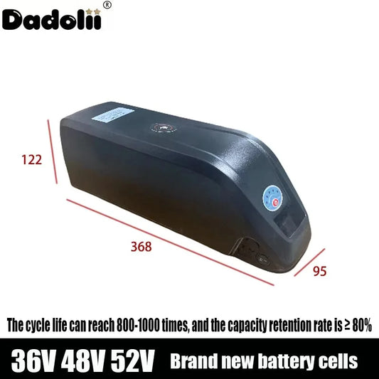 Hailong Battery BatBR for Electric Bicycle, 36V, 48V, 52V, 20Ah, 24Ah, Mountain Bike, 18650, 21700, 1000, 750W, Bafang 500W,