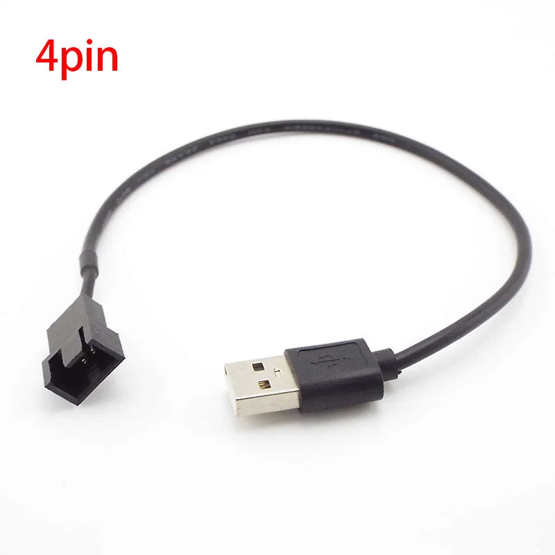 Alimentation USB 5V vers 3 broches 4 broches, câble adaptateur d'alimentation pour ventilateur d'ordinateur portable, câble adaptateur de ventilateur de châssis CPU