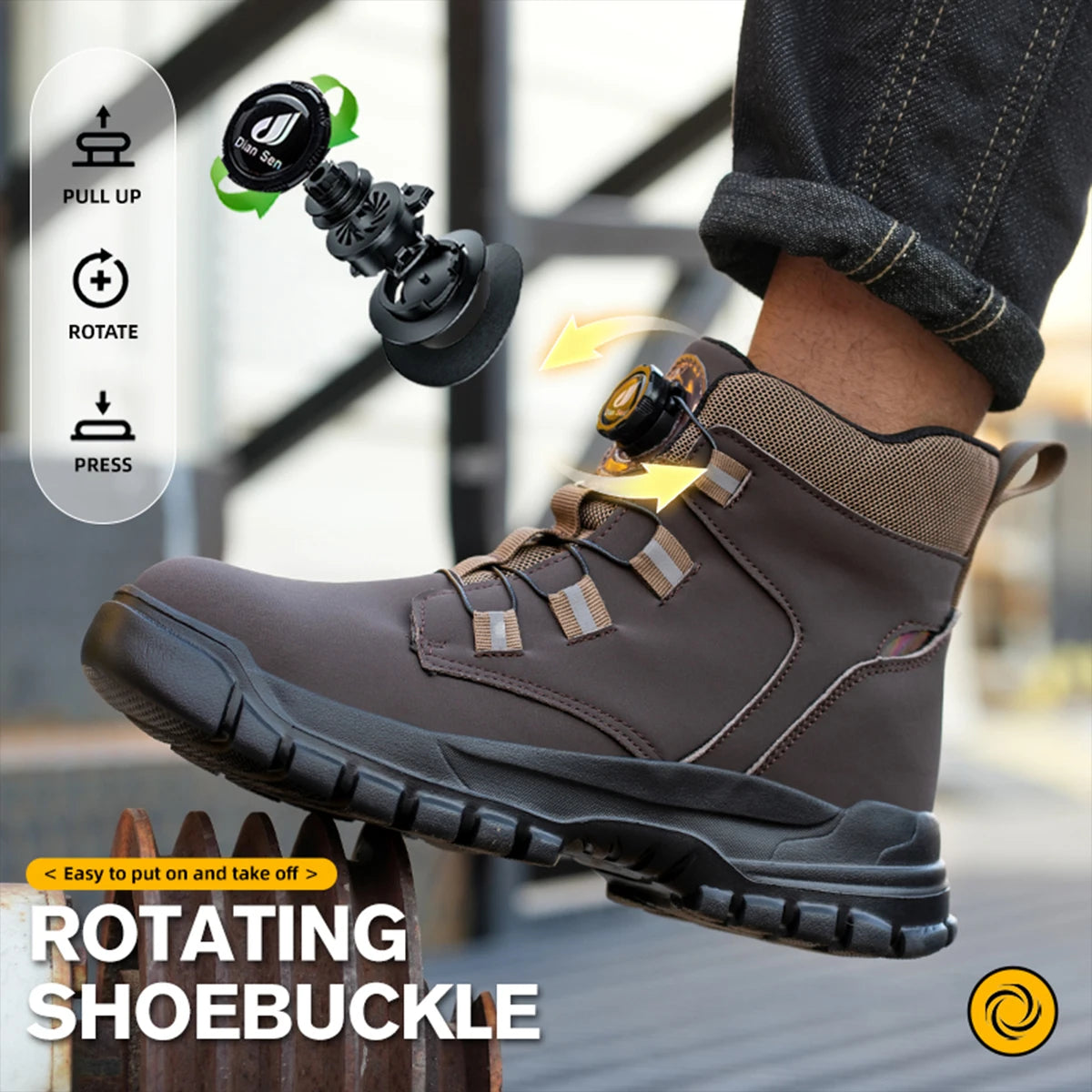 Bottes de Sécurité Imperméables Acier Homme — Anti-Écrasement & Motard