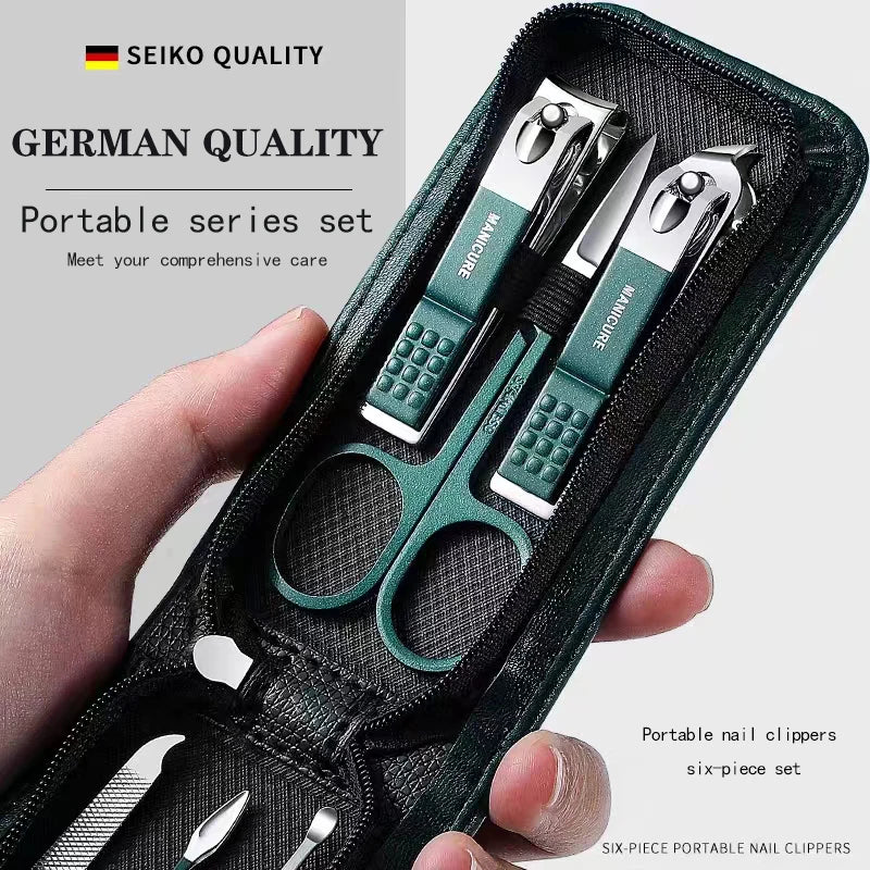 Ensemble de ciseaux à ongles pour hommes et femmes — coupe-ongles, outils beauté, manucure, ménage, portable, 6 pièces