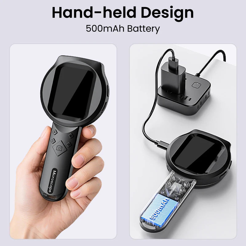 Loupe numérique IPS 2.8 pouces HD 1080P 100X, Microscope Portable, loupe portative pour réparation électronique, contrôle des bijoux