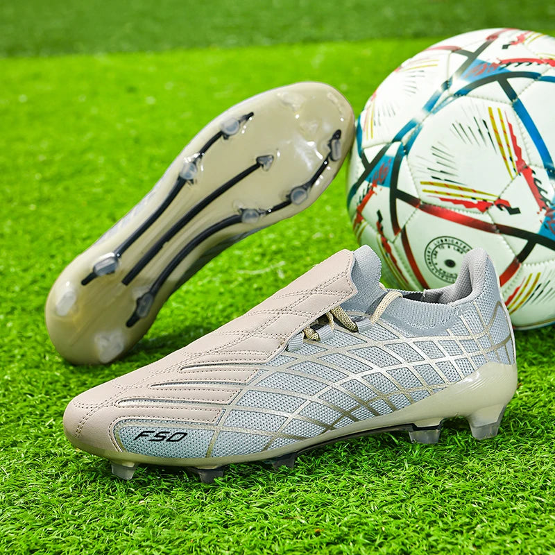 pscownlg Chaussures de Football TF/FG Unisexe Montantes Microfibre — Niveau Avancé EU 32–46